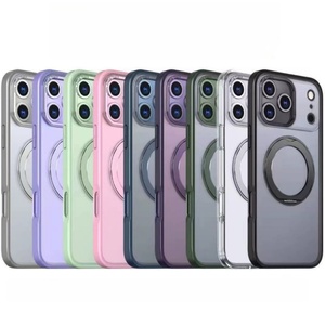 For iPhone 17 Pro Max 360 Degree Rotatable Stand <b>Wireless</b> Charging Shockproof Cell Phone Case for iPhone 16 15 Ring Back Covers - Product Image 2