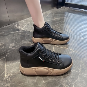 Women's Shoes 2025 New Thick Soled Height Increasing Short Boots Casual Shoes Retro British Style - Product Image 2