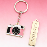 Porte-clés métallique personnalisé sur mesure avec logo, en alliage de zinc, pour promotion de marque de bureau, cadeau promotionnel, commande en gros