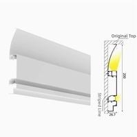 Luminaire d'angle à double lampe, à montage en surface, sans fente, pour plafonds à double étage, en alliage d'aluminium, éclairage d'ambiance pour salon