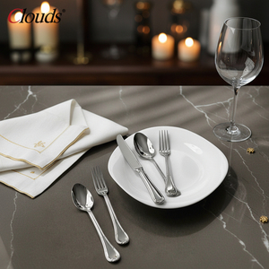 أفضل المبيعات من أطقم أدوات المائدة الذهبية، أدوات فضية بتصميم عصري، سكين وشوكة وملعقة، مجموعات أدوات الطعام - Product Image 2