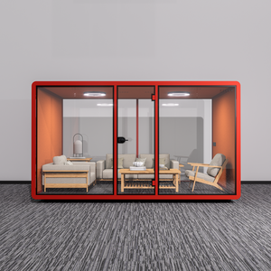 Cabine insonorisée colorée de la série Business pour la préparation aux entretiens d'embauche, la révision de CV et les discussions - Product Image 2