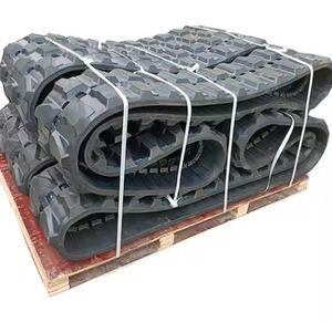 Maquinaria de construcción Pistas de goma para excavadoras Bulldozers Cargador Chasis Piezas de tren de aterrizaje-400*72,5*70 400*73/400 74 - Product Image 1