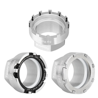 Toopre Durable Haute Résistance 45 #   Outil de démontage de bague de verrouillage à disque pour vélo de montagne multifonction en acier à haute teneur en carbone argenté