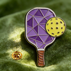 Broche de moda de pickleball, pin esmaltado, regalo lindo, pin de pickleball de aleación de zinc metálico, logotipo personalizado con pelota <span class=keywords><strong>para</strong></span> chaqueta, mochila, sombrero - Product Image 3