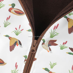 Veste d'hiver pour garçons, motif canard, épaisse, coupe-vent et imperméable, à capuche, en polaire - Product Image 5