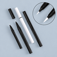 Emballage vide pour stylo eyeliner liquide à bille en acier avec tête de brosse remplaçable, tube en plastique personnalisé avec logo OEM pour stylo eyeliner