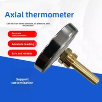 Termómetro Bimetálico de Suministro Directo, Medidor de Temperatura de Acero Inoxidable 4-20mA, Resistente a Impactos, Tipo Universal Radial/Axial con Dial