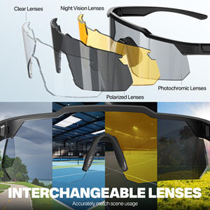 Lunettes de protection pour pickleball TR90 incassables avec logo personnalisé, vente en gros, lentilles interchangeables, lunettes de sport pour le baseball, le cyclisme - Product Image 2