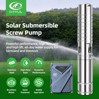 Pompe à eau solaire submersible à moteur DC avec impeller en acier inoxydable 1HP 2HP 3HP, contrôleur MPPT 150m, OEM