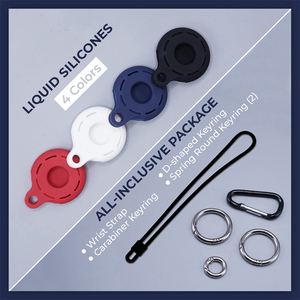 Funda de silicona para coche, llavero y rastreador de mascotas lavable, a prueba de golpes y larga duración para Apple <span class=keywords><strong>Airtag</strong></span>, paquete de <span class=keywords><strong>4</strong></span> Uds. - Product Image 3