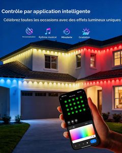 Prix d'usine, éclairage extérieur de Noël en PVC imperméable IP68, LED RGBW 12V, éclairage permanent pour maison, avec garantie de 5 ans - Product Image 2