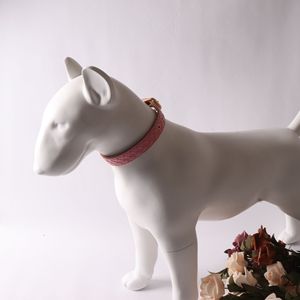 Ayarlanabilir PU Deri Örgülü Köpek Tasması ve Tasma Seti, Yumuşak Dolgulu Renkli Tasma, Köpekler için Gül Altın Metal Tokalı - Product Image 4