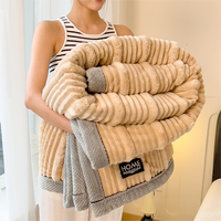 Manta de Sherpa Personalizada Estilo Coreano, Cálida y Suave, con Estampado a Cuadros, Tejida para las Cuatro Estaciones, para Dormitorio, Hogar y Viajes