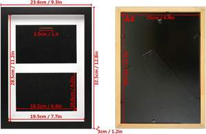 Marco de Madera para Exhibición de Medallas Deportivas de Maratón, Marco Decorativo con Impresión UV, Marco Grande Negro para Fotos - Product Image 2