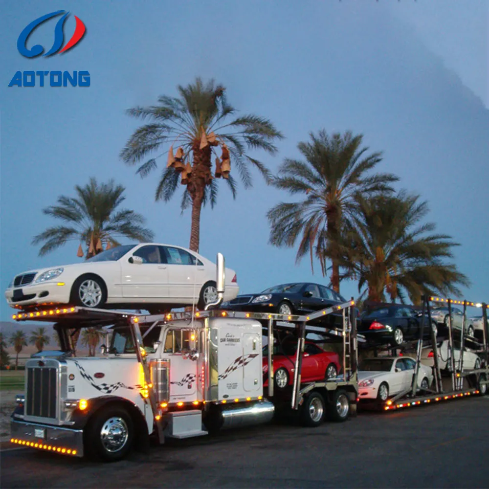 Auto Transport hydraulische Auto trailer zum Verkauf 2 Achsen Auto transport Anhänger zum Verkauf