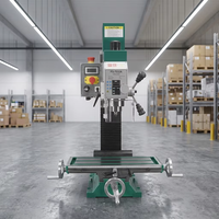 Machine de perçage et de fraisage 1100W avec affichage numérique, vitesse variable automatique, alimentation verticale bois/métal, MT3, usage moyen, 220V