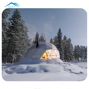 Custom Outdoor Glamping Luxury New Design Resort geodetica Dome Winter Proof Ball Tent <span class=keywords><strong>con</strong></span> pavimento in legno Igloo High Wind Heavy Snow - Product Image 4