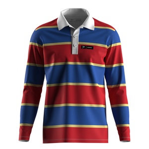 Polo de rugby à séchage rapide, conçu pour la performance, tissu anti-rétrécissement, manches courtes, conçu pour le confort et la flexibilité - Product Image 1