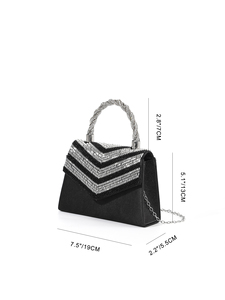 Bolsos de Mano de Lujo de Alta Calidad, de Diseñador, de Marca Famosa, para Mujer, Bolsos de Noche con Cadena, Negros, de Gran Capacidad - Product Image 3