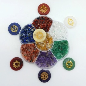 7 <strong>Chakra</strong> <strong>Engraved</strong> Words <strong>Stone</strong> Natural Seven <strong>Chakra</strong> Power <strong>Stone</strong> Box Set - Product Image 5