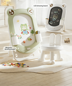 Chevalet pliable pour enfants, <span class=keywords><strong>tableau</strong></span> magnétique et écran LCD, jouet de construction amusant, divertissement sportif pour bébé - Product Image 6