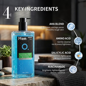 <span class=keywords><strong>Gel</strong></span> <span class=keywords><strong>douche</strong></span> pour <span class=keywords><strong>homme</strong></span> de marque privée, parfum de luxe, anti-acné, contrôle de l'huile, exfoliant, hydratant, resserre les pores, nettoyant pour le corps - Product Image 2