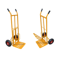 Chariot à main industriel en acier robuste HT1827 avec capacité de charge de 150 kg, conception à deux roues pour le shopping et l'OEM