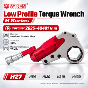 Llave Dinamométrica Hidráulica WREN H27 Modelo 700 Bar de Aleación de Aluminio de Perfil Bajo para Válvulas de Tuberías de Campos Petroleros - Product Image 1