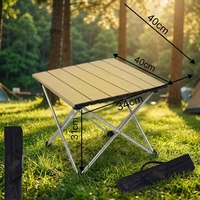 Table de camping pliante en aluminium de petite taille, personnalisée et professionnelle, mobilier d'extérieur portable, pique-nique, barbecue, randonnée, pêche, ultra-légère