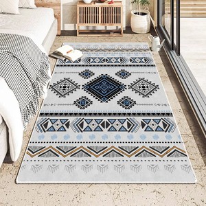Alfombra Geométrica Original de Fábrica, Rectangular, Antideslizante, de Poliéster, Decoración para el Hogar, Dormitorio, Sala de Estar, Estilo Étnico - Product Image 2