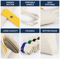 Sac fourre-tout en toile de coton avec logo personnalisé, sac de courses réutilisable avec soufflet de fond, sac cadeau promotionnel