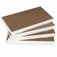 Planche à gratter en carton ondulé en vrac, plateau à gratter plat, cadre à bordure blanche, logo personnalisé, vente en gros pour usage intérieur en magasin
