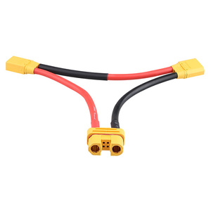 Индивидуальные XT90 мужской авиационный штекер аккумуляторный кабель 8AWG мягкий силиконовый кабель 150 мм Длина одна треть - Product Image 3