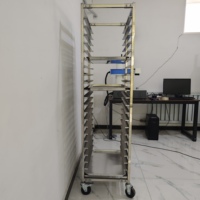Équipement de cuisine personnalisé Chariot à plateau en acier inoxydable avec roues/Chariot à plateau de cuisson Chariots à chariot amovibles