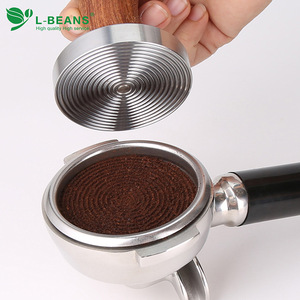 Prensa de café L-Beans Rosewood de 58 mm con mango de acero inoxidable para preparar espresso - Product Image 4