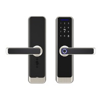Cerradura Digital Inteligente con Huella Dactilar y Wi-Fi Tuya para Puertas de Acero/Madera/Aluminio, Capacidad para 120 Huellas Dactilares