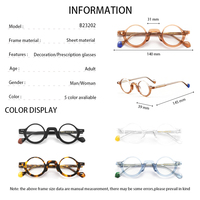 Ambiente facial de gama alta Nicho de anteojos retro Tablero de moda geométrico original Marco óptico de calidad de diseñador Unisex