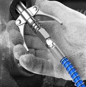 Acoplador de pistola de engrase de doble mango de alta presión con manguera, boquilla de engrase para engrasar equipos mecánicos - Product Image 3