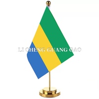 Drapeau de table miniature personnalisé tendance avec support doré, bannière patriotique pour bureau, salle de réunion, décoration de bureau