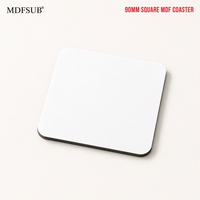 Supports de sublimation vierges en MDF de 3 mm, carrés de 90 mm, impression personnalisée, certifiés CARB P2 MDFSUB