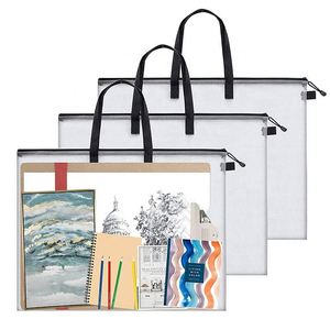 Promotional Art Drawing Packing Transparent Portfolio PVC Handle <b>Document</b> <b>Bag</b> - Product Image 2