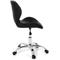 Chaise de bar moderne de luxe, hauteur réglable, siège en cuir synthétique, pieds en fer, pompe hydraulique, personnalisable, utilisation en salon de coiffure