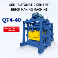 Machine à blocs de béton QT4-40, machine à fabriquer des briques, machine manuelle à fabriquer des blocs creux, fournie par l'usine