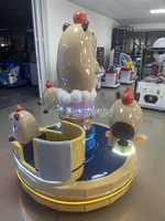 Manège pour enfants à monnayeur, 3 places, en fibre de verre, avec capybaras rotatifs, machine de jeu d'attraction