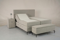 Lit à sommier électrique réglable OEM ODM, vente en gros d'usine, mobilier de chambre assorti, solution complète, expédition en conteneur mixte