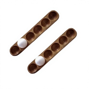 Set Of 2 Wooden <b>Egg</b> Trays Superior Quality Rectangular Shape <b>Egg</b> Storage Holders For Kitchen Accessories - Product Image 1
