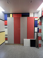 Panneau acoustique insonorisant KINGMAN, panneau mural à lattes, plafond en bois, réduction du bruit, restaurant, bureau, entrepôt, extérieur