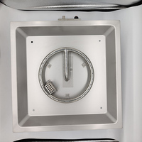 Brûleur à gaz carré sans fumée, insert en acier inoxydable, plaque de foyer à gaz