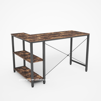 Meubles en forme de L cadre en métal bois Table de bureau maison grand coin Studio bureau d'ordinateur bureau à domicile